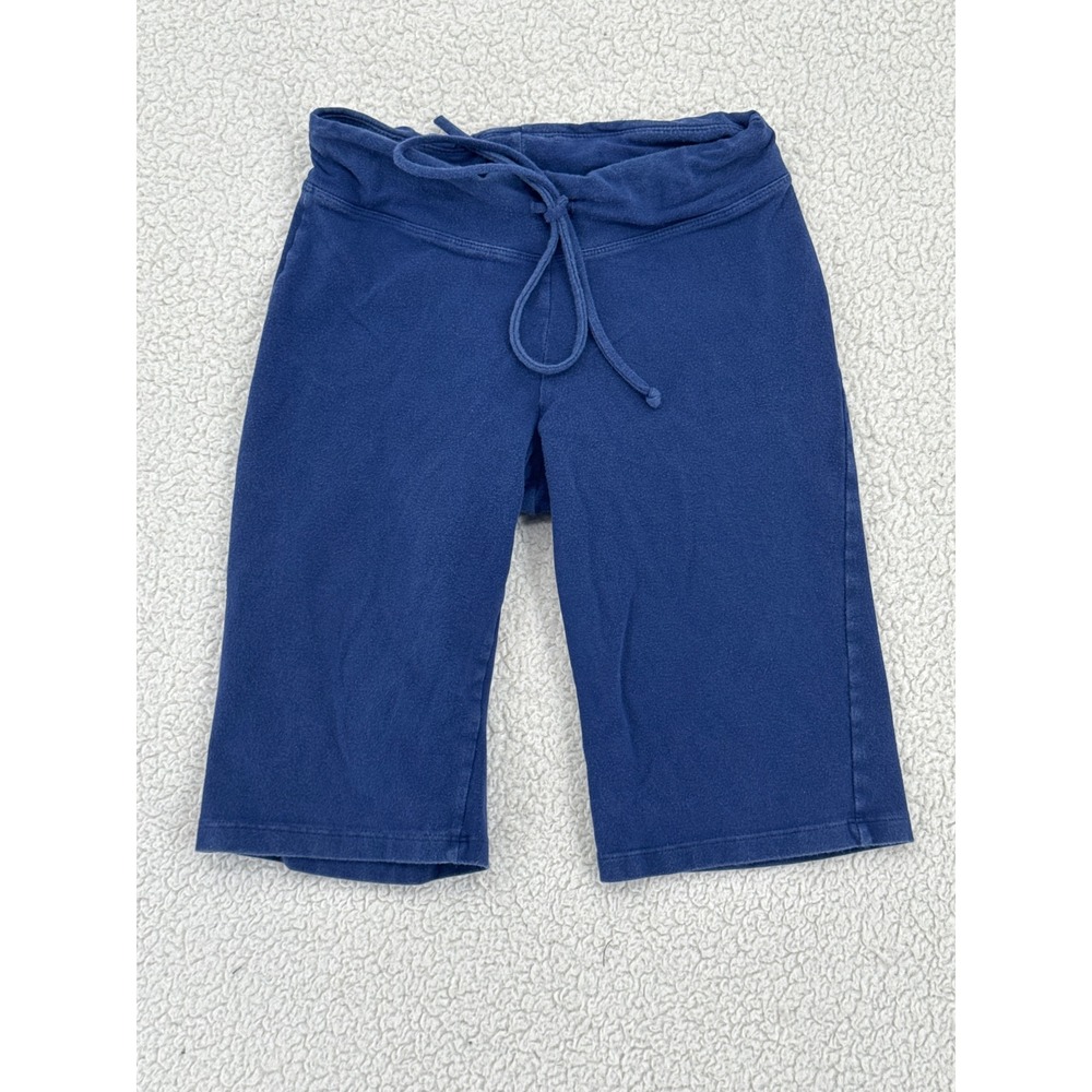 Marika Womens Activewear Shorts Blue Drawstring Waist Athletic Gym Casual